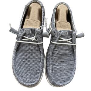 NEW HeyDude Women's Wendy Stretch Soz Slip-On casual Shoes Lt Grey Size W7